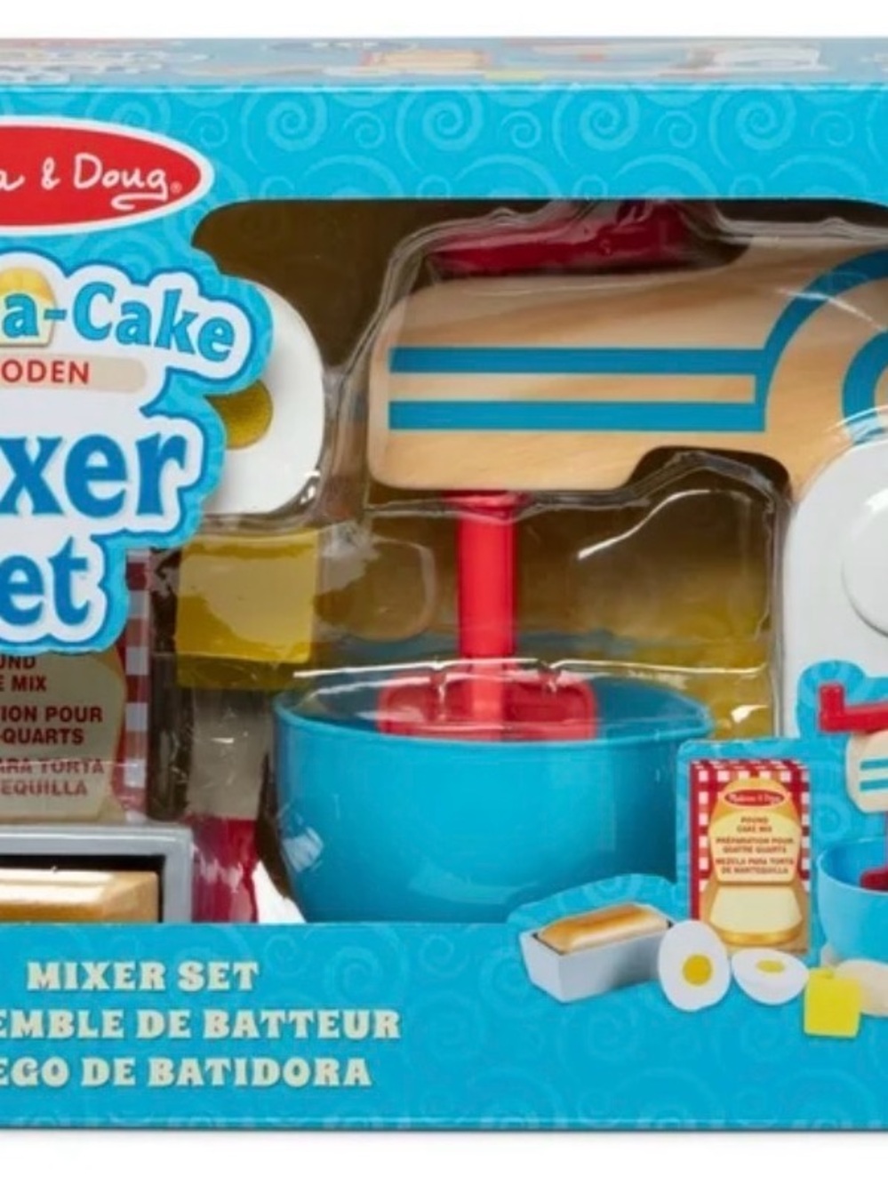 Melissa & Doug Make-a-Cake Wooden Mixer Set
